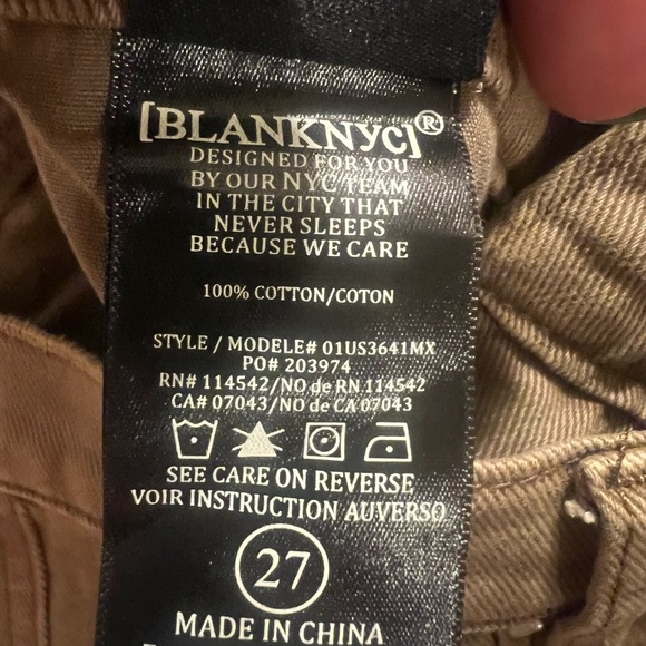 NWT Blank NYC High Waist Relaxed Fit The Bowery Barrel Leg Pants Size 27 - Picture 12 of 14